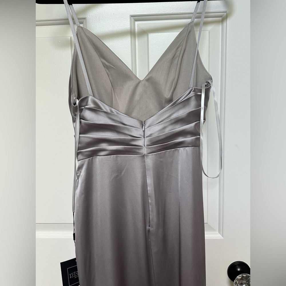 Mac Duggal Platinum strapped Gown for Weddings - Picture 5 of 11